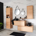 GoodHome Bathroom High Cabinet Avela 40 cm, oak effect