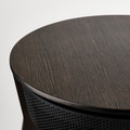 STARKVIND Table with air purifier, additional gas filter stained oak veneer/dark brown