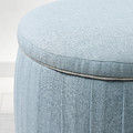 ÅTERLÖGA Pouffe, with storage/Kilanda light blue