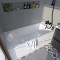 GoodHome Acrylic Bathtub Cavally 140x70 cm, white