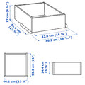 KOMPLEMENT Drawer, white, 50x58 cm