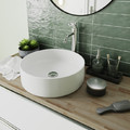 GoodHome Countertop Wash-basin Samal, ceramic, 40 cm, white