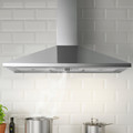 RYTMISK Wall mounted extractor hood, stainless steel, 90 cm