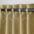 LÖNNSTÄVMAL Block-out curtains, 1 pair, light olive-green, 145x300 cm