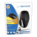 Esperanza Wireless Optical Mouse EM101S USB, 2,4 GHz, NANO receiver, black-white