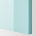 METOD Base cabinet with shelves, white Järsta/high-gloss light turquoise, 60x60 cm