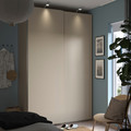 HASVIK Pair of sliding doors, beige, 150x236 cm