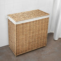 NATTGIBBA Laundry basket, willow/handmade, 100 l