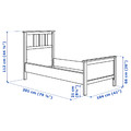 HEMNES Bed frame with mattress, white stain/Valevåg firm, 90x200 cm