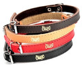 Dingo Leather Dog Collar 1.0x30cm, red