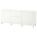 BESTÅ Storage combination with drawers, white/Västerviken/Stubbarp white, 180x42x74 cm