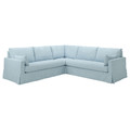 HYLTARP Corner sofa, 4-seat, Kilanda pale blue