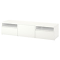 BESTÅ TV bench with drawers and door, white/Västerviken white, 180x42x39 cm