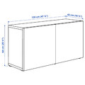 BESTÅ Shelf unit with doors, white/Smeviken white, 120x42x64 cm