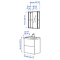 ENHET Bathroom, white/pale grey-green, 64x43x65 cm