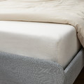 BALSAMPOPPEL Fitted sheet, white, 160x200 cm