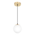 GoodHome Pendant Lamp Dorres E14 IP44, matt gold