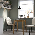 NACKANÄS / EBBALYCKE Table and 2 chairs, acacia/Idekulla beige, 80 cm