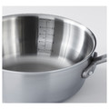 SENSUELL Saucepan with lid, stainless steel, grey, 2.4 l