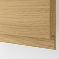 METOD Wall cb f extr hood w shlf/door, white/Voxtorp oak effect, 80x100 cm