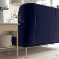 TUFJORD Upholstered bed frame, Tallmyra black-blue/Leirsund, 160x200 cm