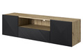 Wall-Mounted TV Cabinet Asha 167 cm, artisan/matt black