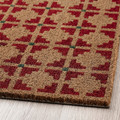 VATTENTORN Door mat, indoor, natural/red, 40x60 cm