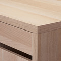 MICKE Drawer unit on castors, white stained oak effect, 35x50x75 cm