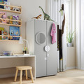 SMÅSTAD / PLATSA Wardrobe, white, grey, 60x40x123 cm