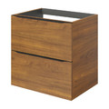 Goodhome Wall-mounted Basin Cabinet Imandra 60 cm, walnut