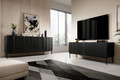 TV Cabinet Nicole 150 cm, matt black/black legs