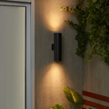 GRÖNSPRÖT Wall up/downlighter, wired-in, outdoor black, 28 cm