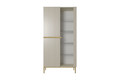 High Cabinet Display Cabinet Nicole, cashmere, gold legs