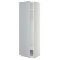 METOD High cabinet w shelves/wire basket, white/Veddinge grey, 60x60x200 cm