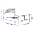 HEMNES Bed frame with mattress, white stain/Valevåg medium firm, 140x200 cm