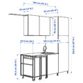 ENHET Laundry, white/oak, 190x63.5x222.5 cm