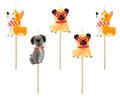 Candles Pickers Set of 5pcs Dogs