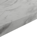 GoodHome Laminated Kitchen Worktop Kala 62 x 3,8 x 300 cm, white marble