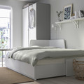 FLEKKE Day-bed w 2 drawers/2 mattresses, white/Åfjäll medium firm, 80x200 cm