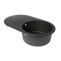 Granite Kitchen Sink Agnesi 1 Bowl with Drainer, black