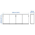 GALANT Storage combination w sliding doors, white, 320x120 cm