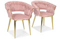 Designer Glamour Chair IRIS LUX, powder pink