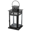 BORRBY Lantern for block candle, in/outdoor black, 44 cm