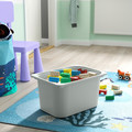 TROFAST Storage combination with boxes, grey light blue/grey, 99x44x94 cm