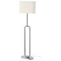 UPPVIND Floor lamp, nickel-plated, white, 150 cm