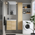 ENHET Bathroom, white/oak effect, 64x43x65 cm