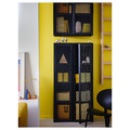 IVAR Cabinet with door, black mesh, 40x160 cm