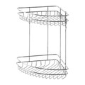 Shower Shelf Moon, 2 shelves, chrome