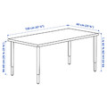 LAGKAPTEN / OLOV Desk, white anthracite/white, 120x60 cm