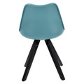 Dining Chair Norden Star Square, black/sea